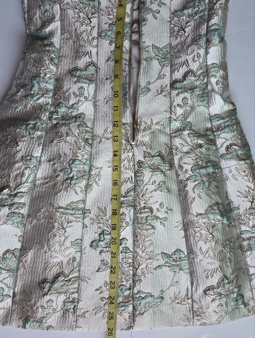 Juniors Floral Jacquard A-Line  Mini Dress - Picture 9 of 13